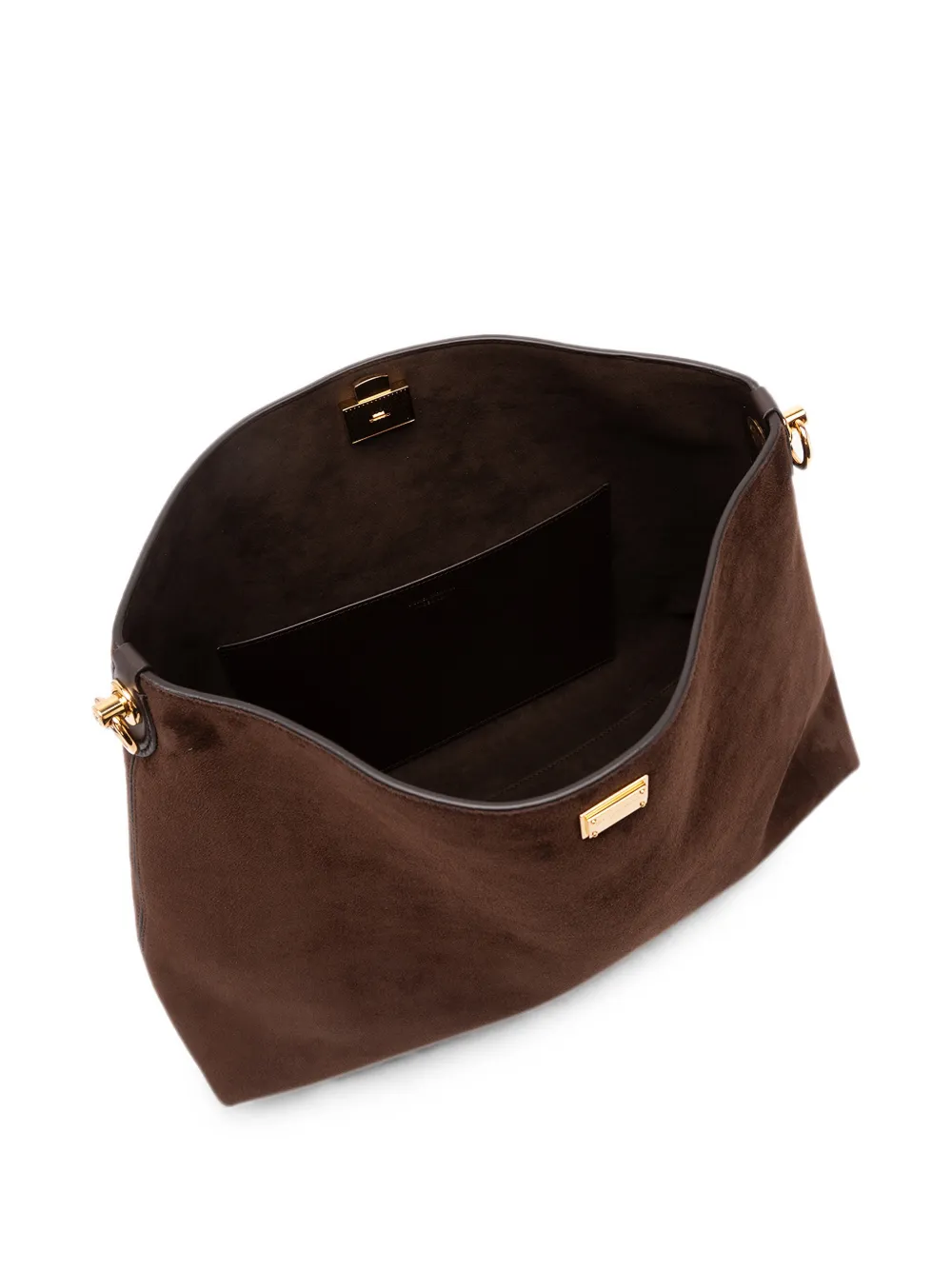 Dolce & Gabbana Grote Vittoria suède crossbodytas Bruin
