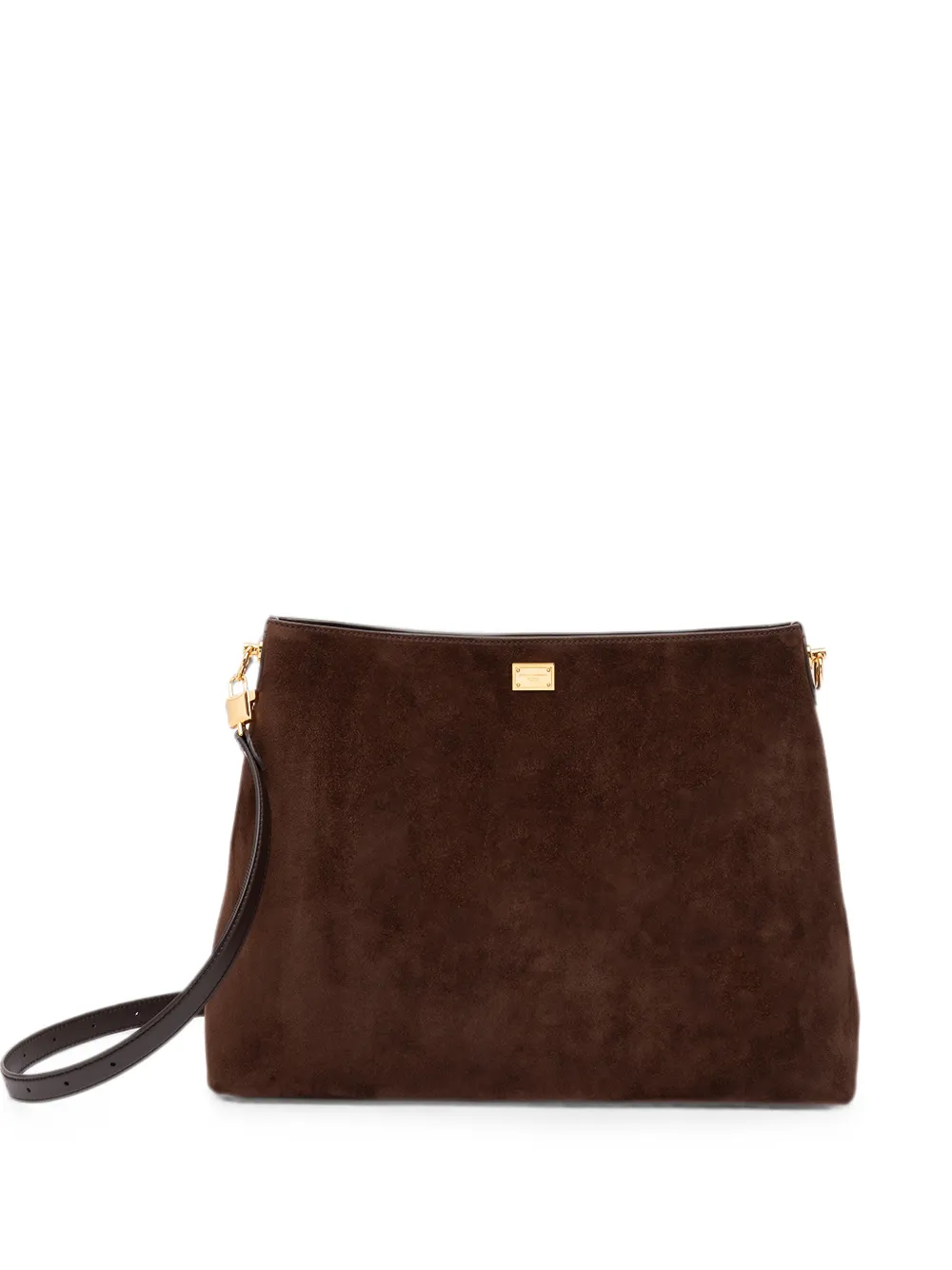 Dolce & Gabbana large Vittoria suede cross body bag - Braun