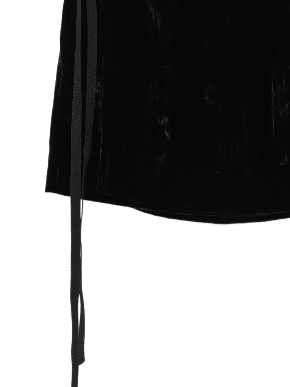 Ann Demeulemeester Fluwelen wikkelrok Zwart