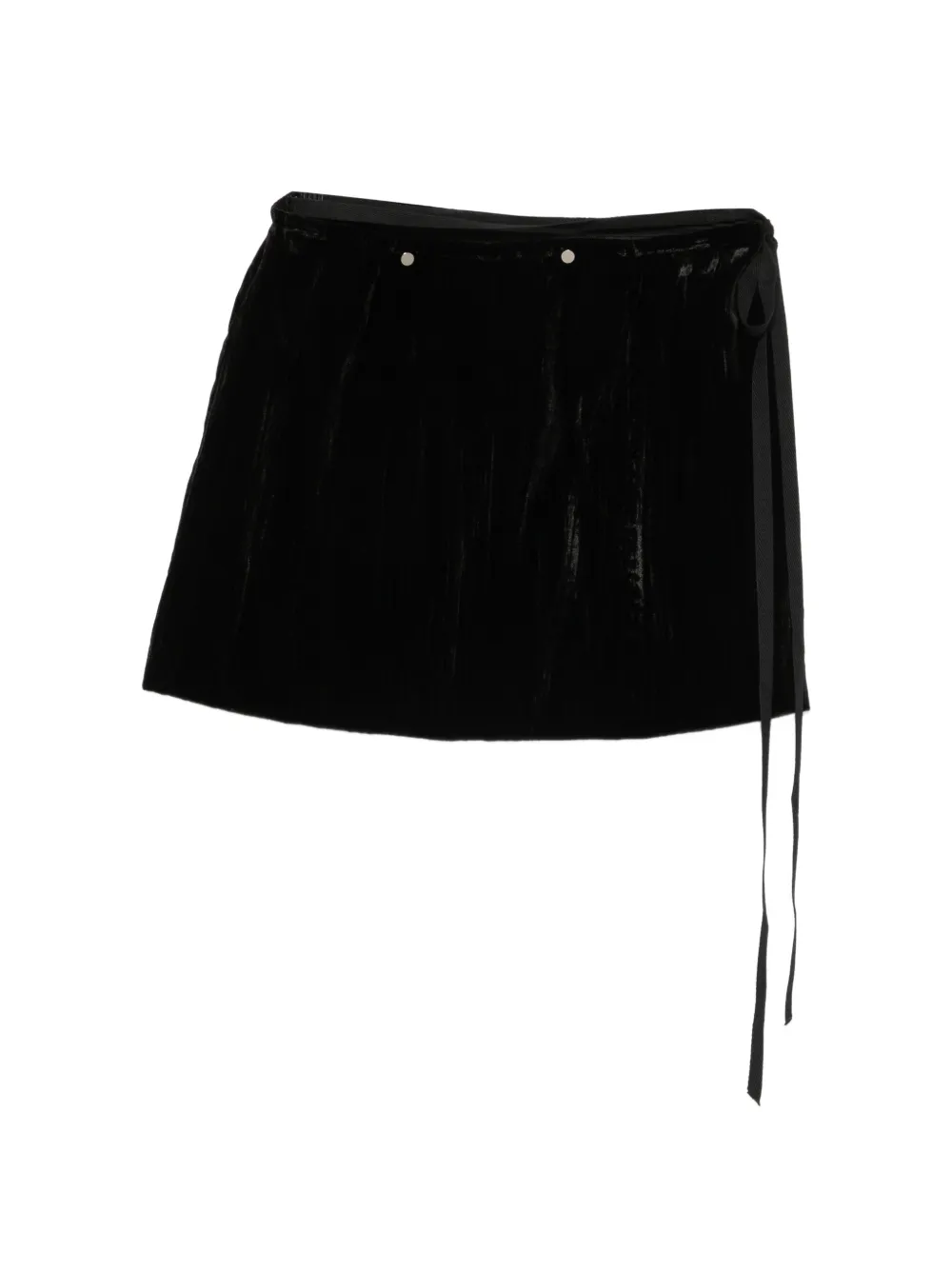 Ann Demeulemeester Fluwelen wikkelrok Zwart