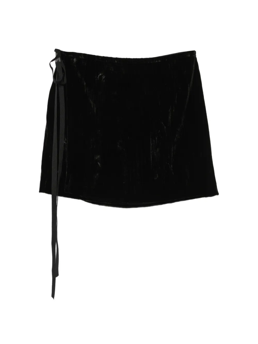 Ann Demeulemeester velvet wrap skirt