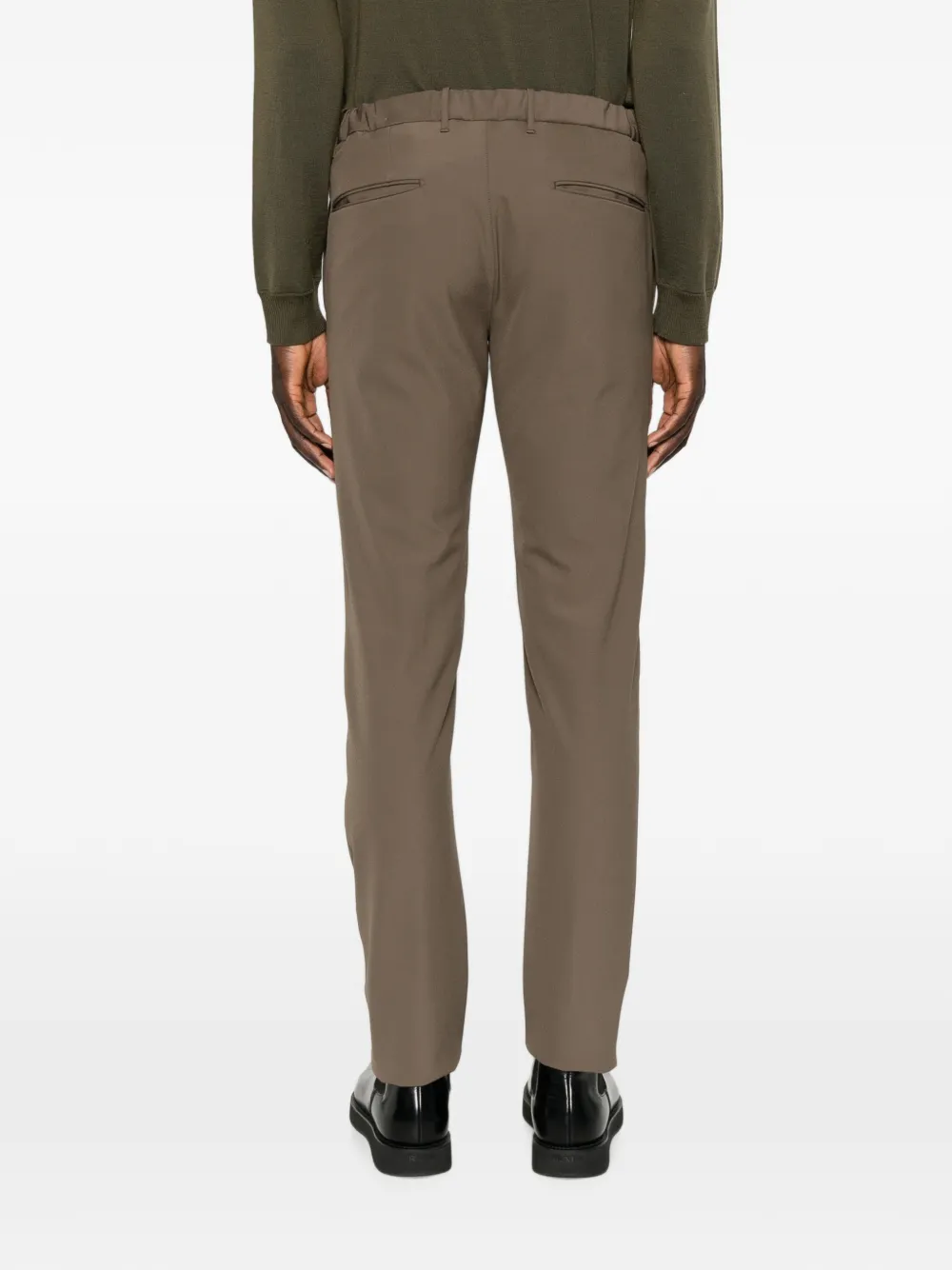 Incotex Broek met ritssluiting en riemlus Beige