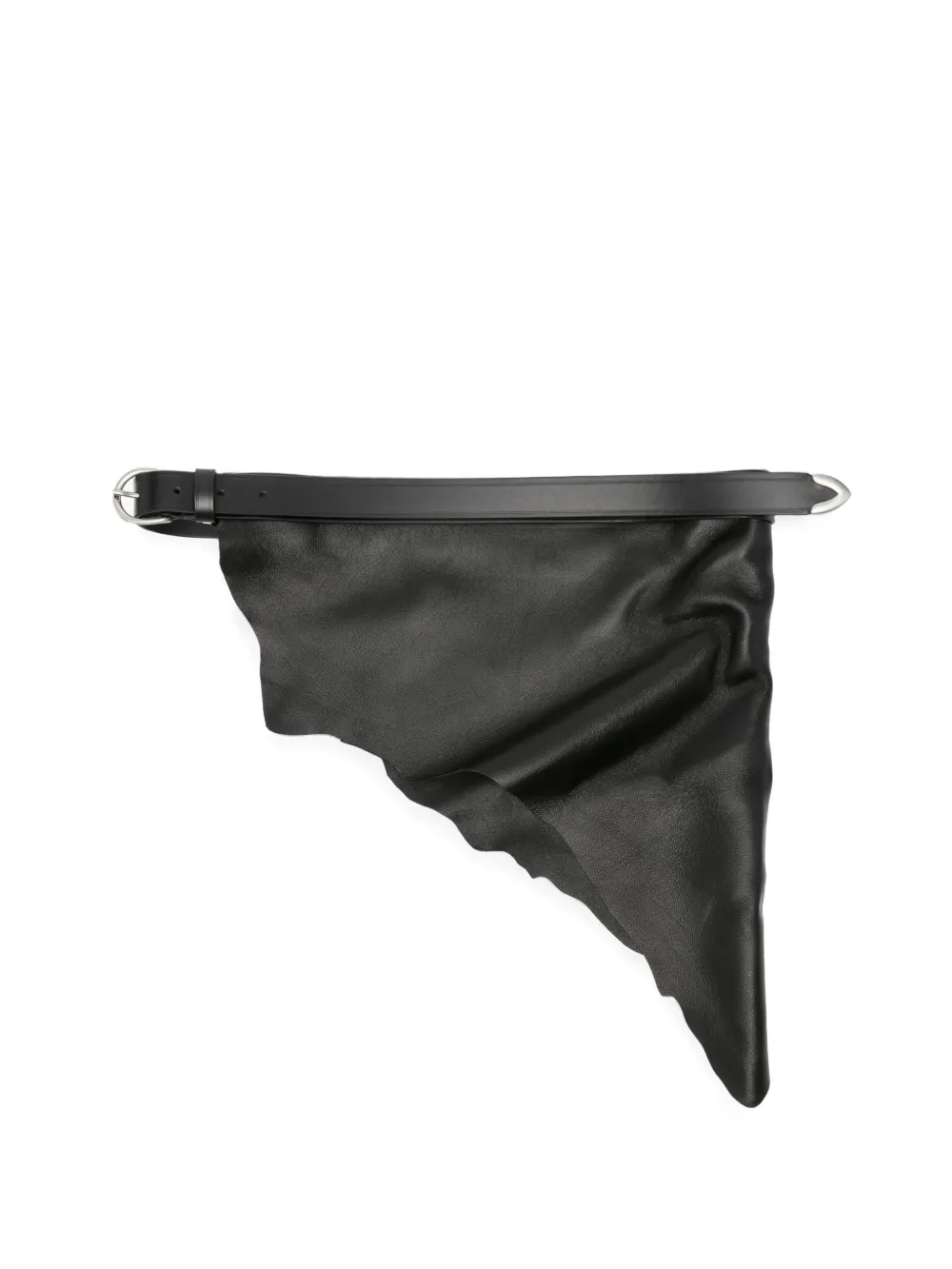 Ann Demeulemeester Asymmetrischer Ledergürtel - Schwarz