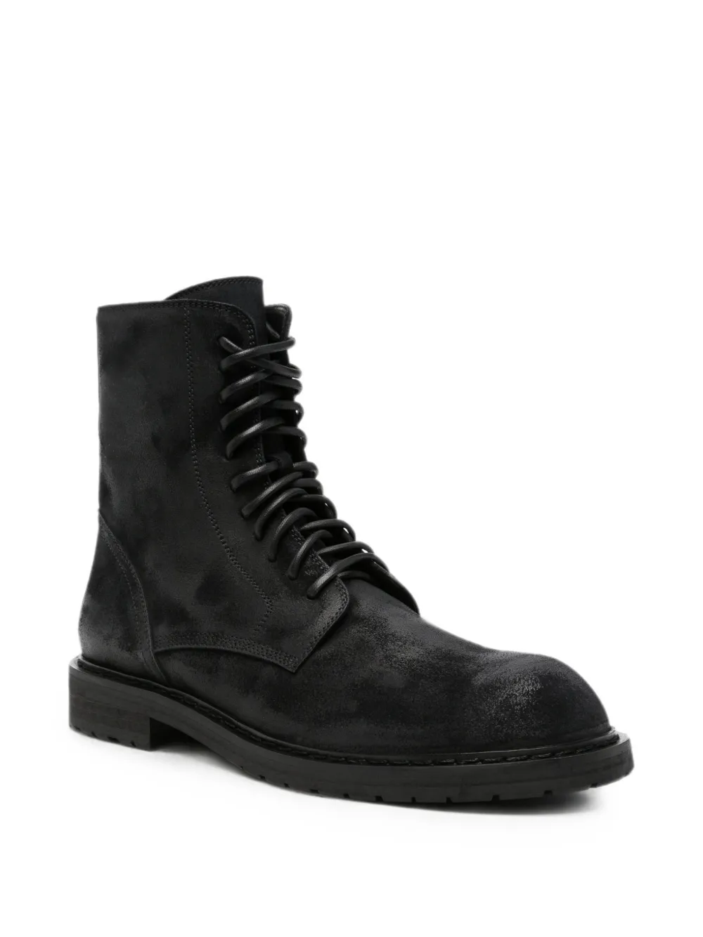 Ann Demeulemeester lace-up combat boots Zwart