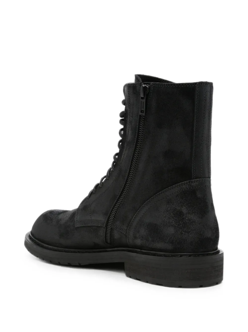 Ann Demeulemeester lace-up combat boots Zwart