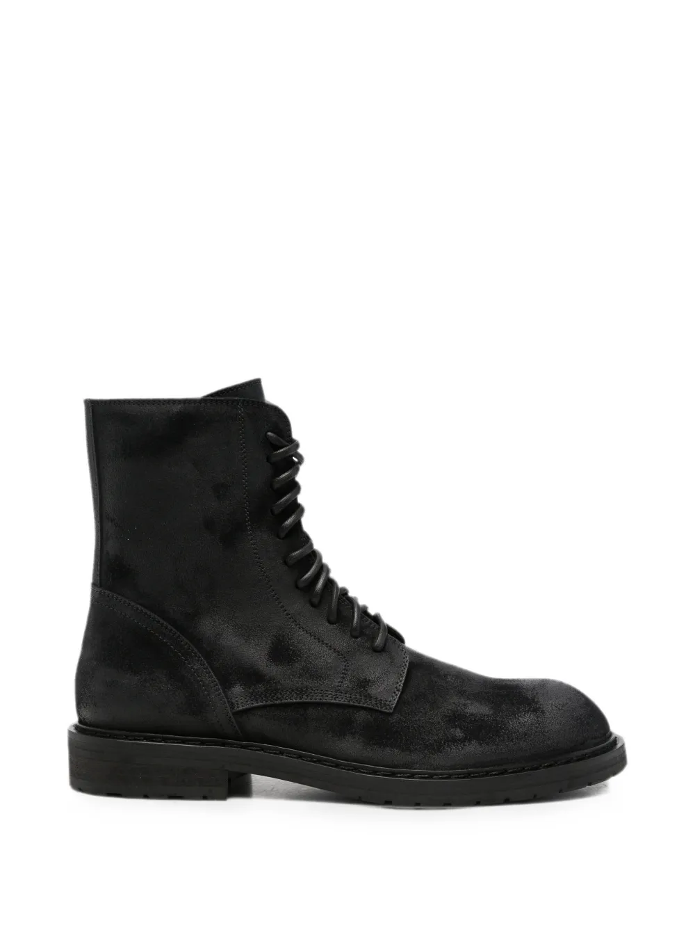Ann Demeulemeester lace-up combat boots Zwart