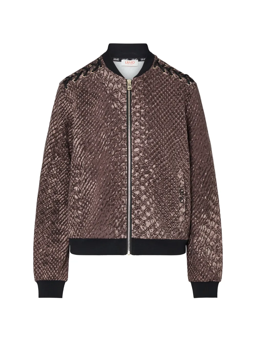 LIU JO sweatshirt with laces - Marrone