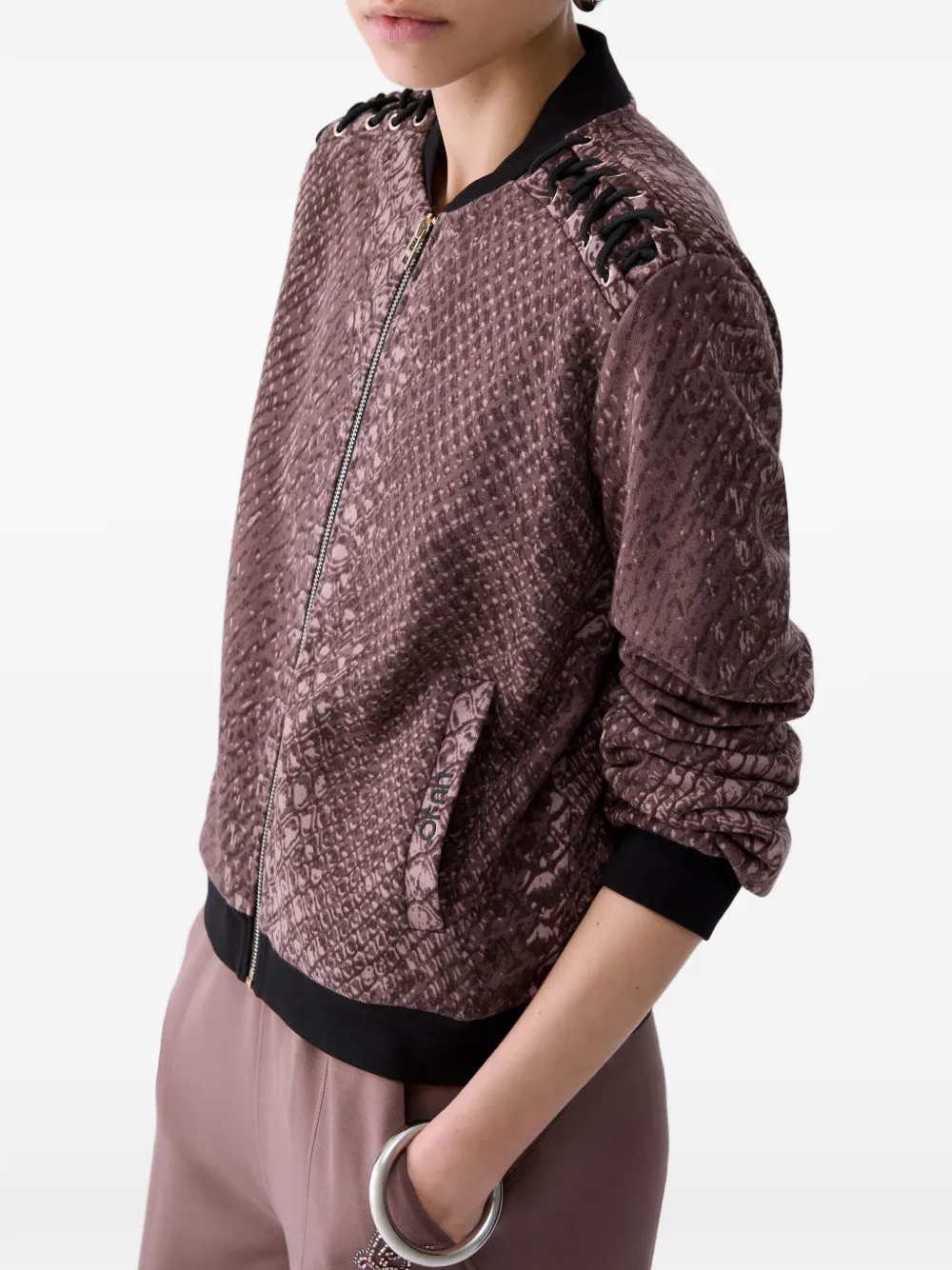 LIU JO Sweater met veters Bruin