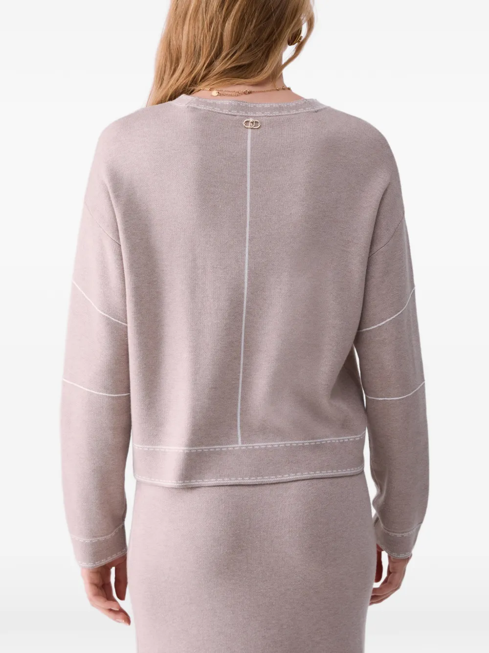 LIU JO Trui met stiksels Beige