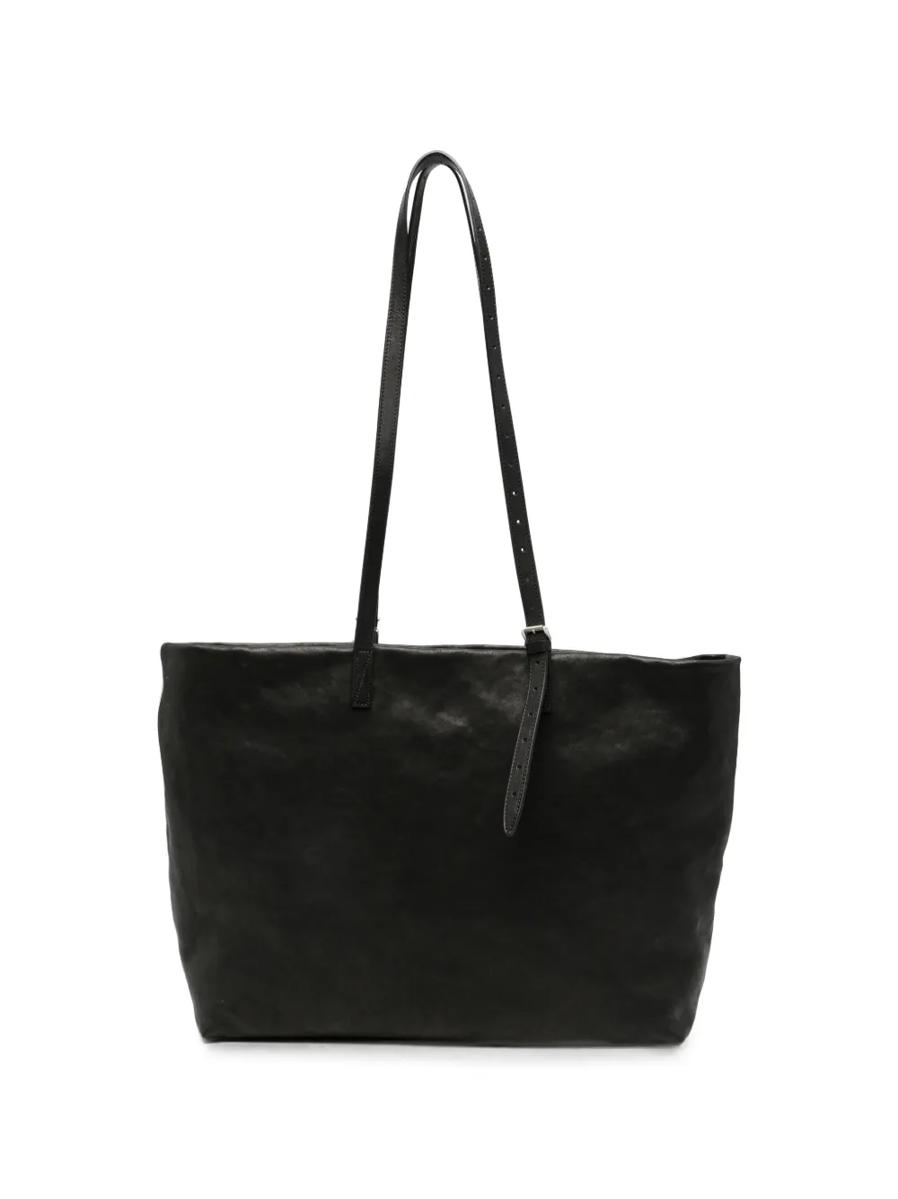 Ann Demeulemeester distressed leather tote bag - Black