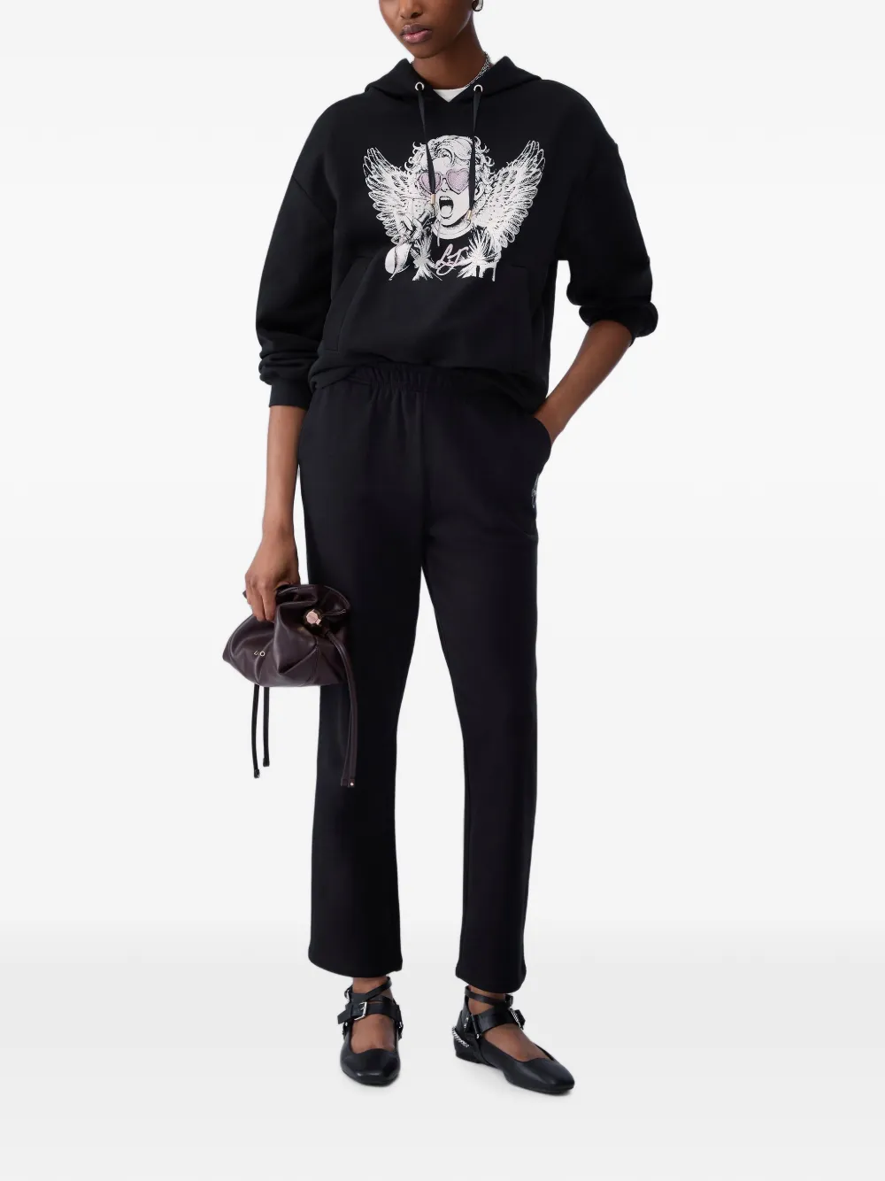 LIU JO Hoodie met print Zwart