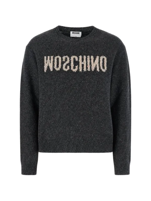 Moschino Logo-detail Sweater in Grey