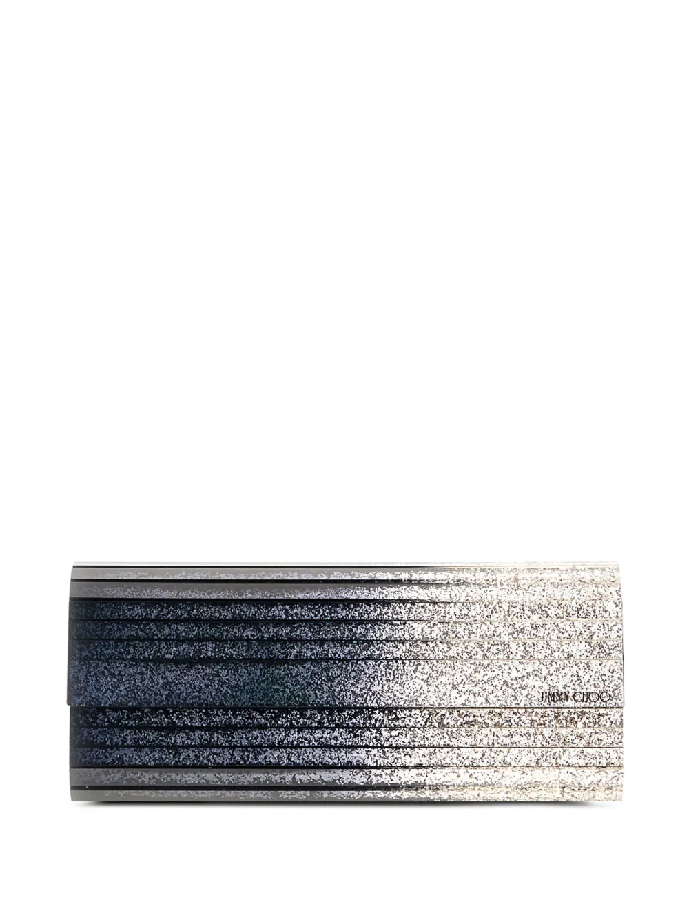 Jimmy Choo Sweetie glitter-effect clutch bag - Argento