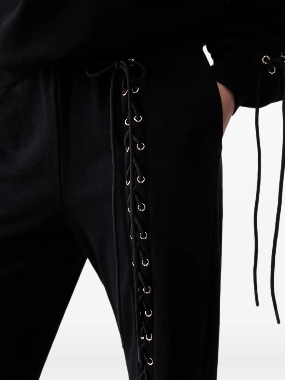 LIU JO Sweater met veters Zwart