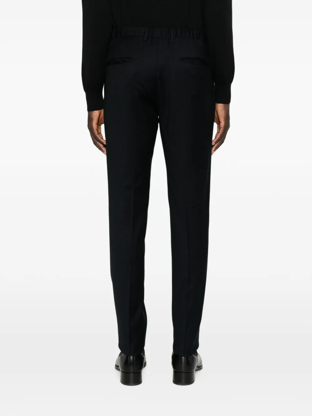 Incotex pressed-crease slim-fit trousers Zwart