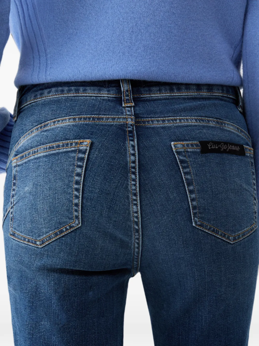 LIU JO Bootcut jeans met stras Blauw