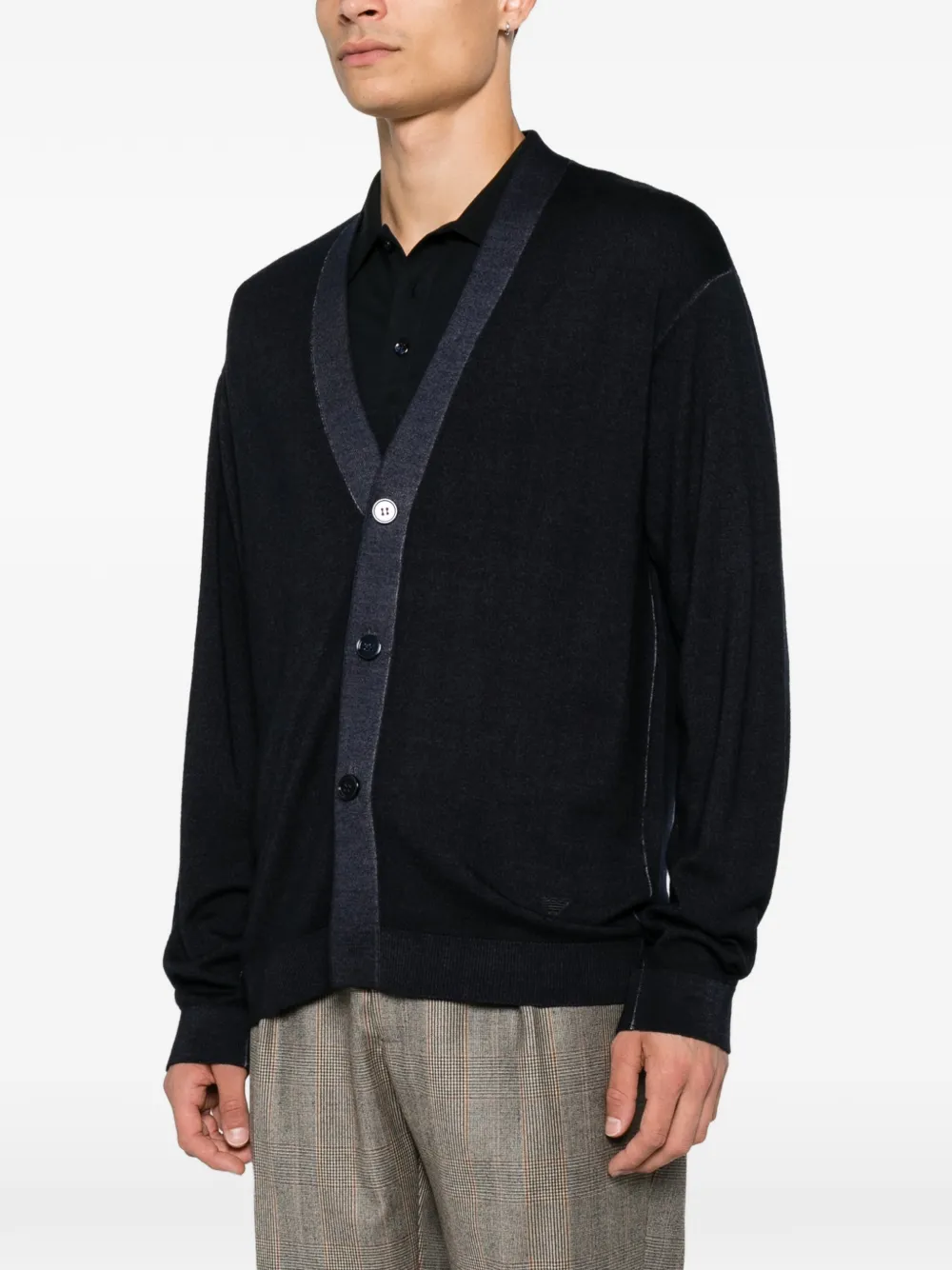 Emporio Armani Button-up vest Blauw