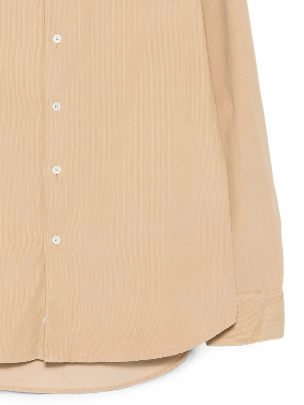 Canali corduroy long-sleeve shirt Beige