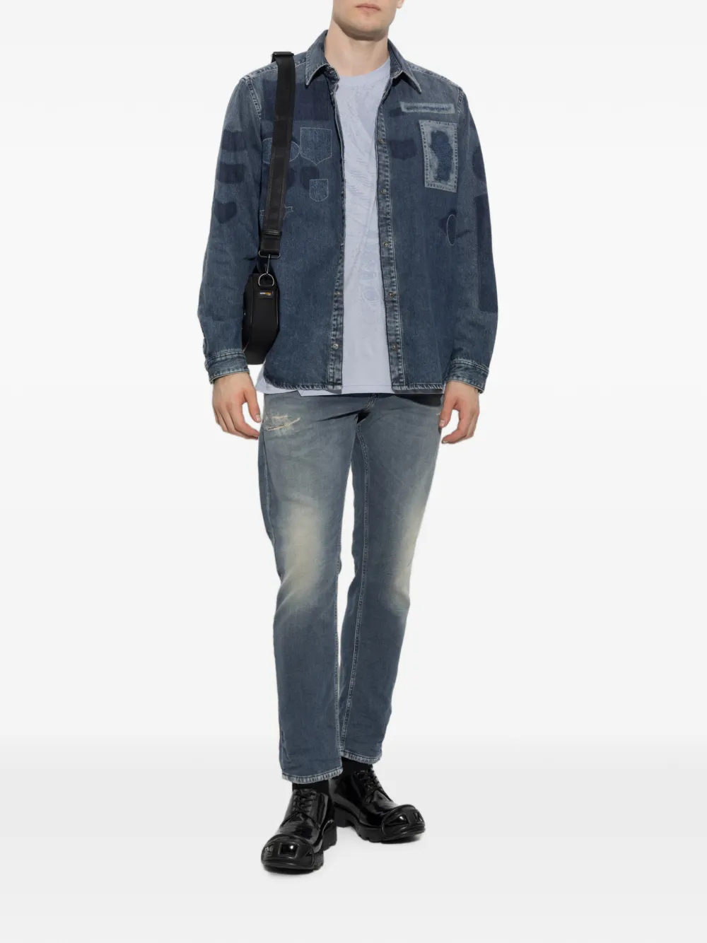 Diesel D-Krooley jeans met trekkoord Blauw