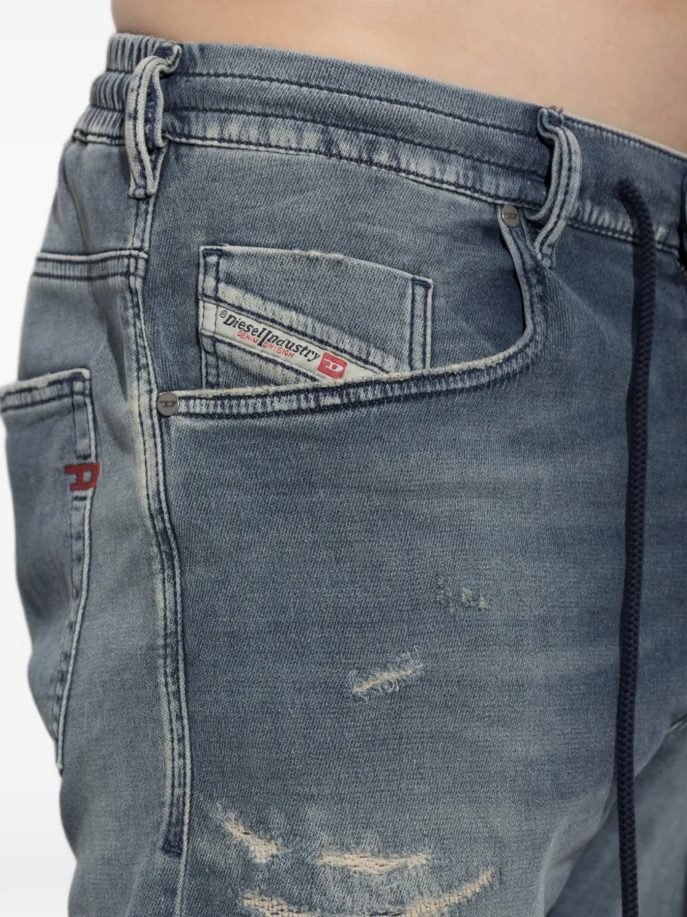 Diesel D-Krooley jeans met trekkoord Blauw