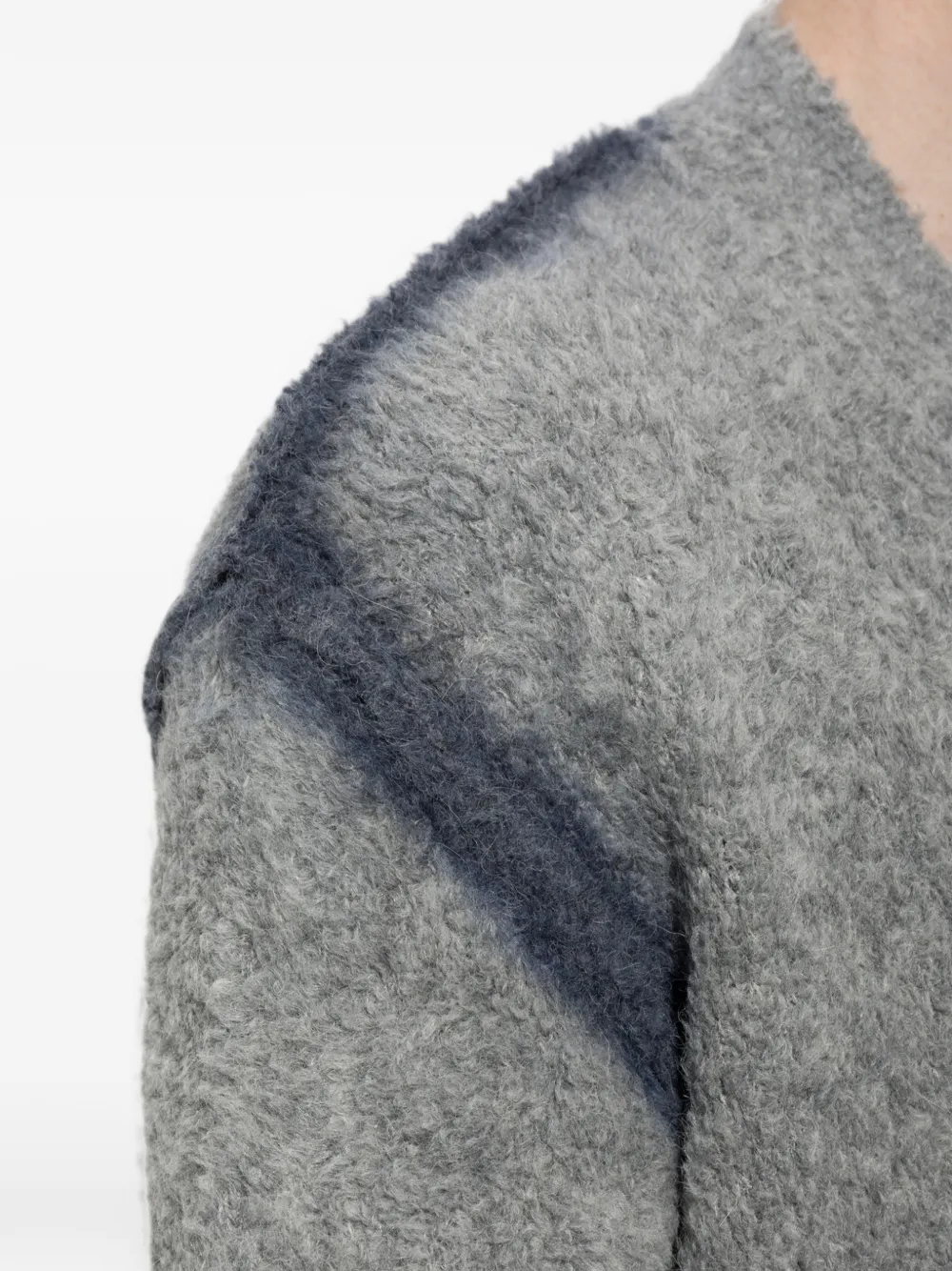 Diesel K-Remo geborsteld gebreid vest Grijs