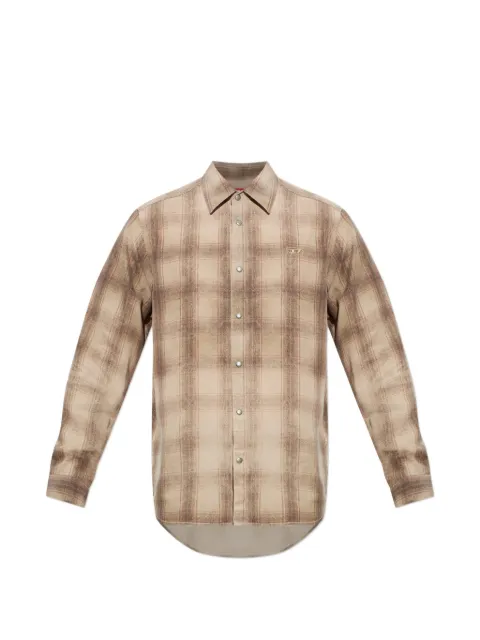 Diesel check shirt in fluid fabric
