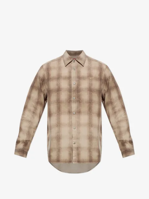 Diesel check shirt in fluid fabric