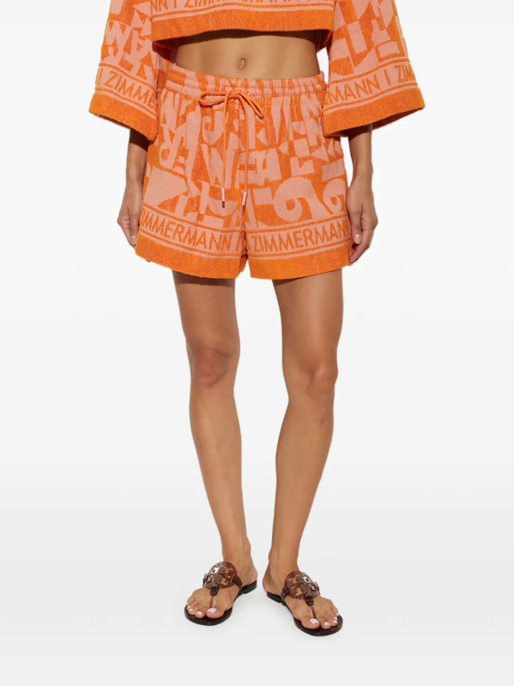 ZIMMERMANN Trainingsshorts met logoprint Oranje