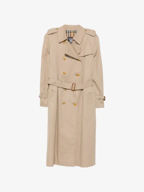 Burberry Pre-Owned gabardina con doble botonadura 1990