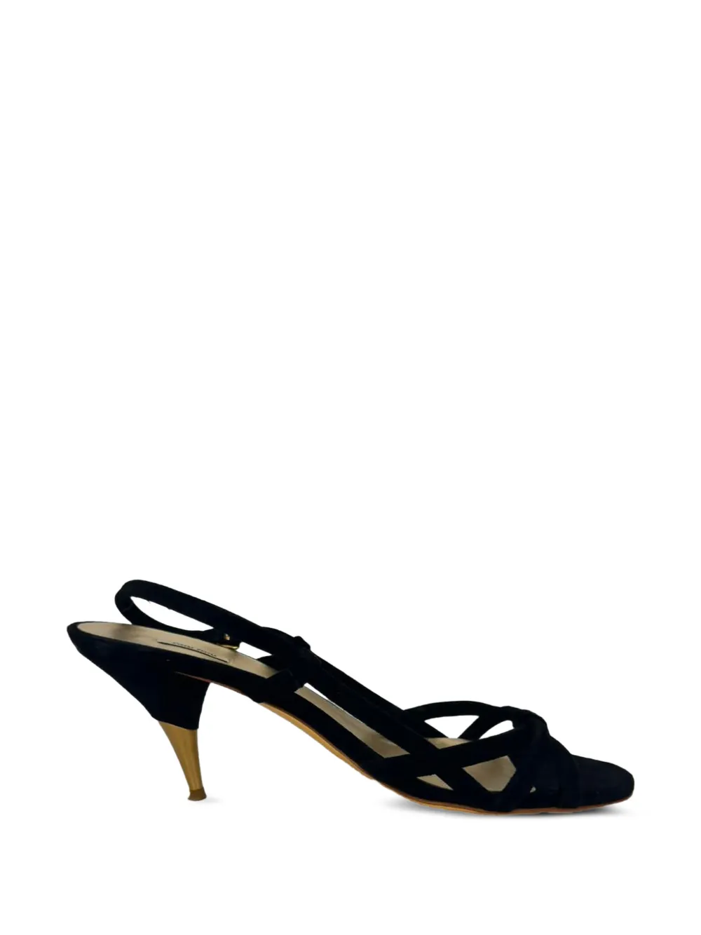 Miu Miu Pre-Owned slingback sandals - Schwarz