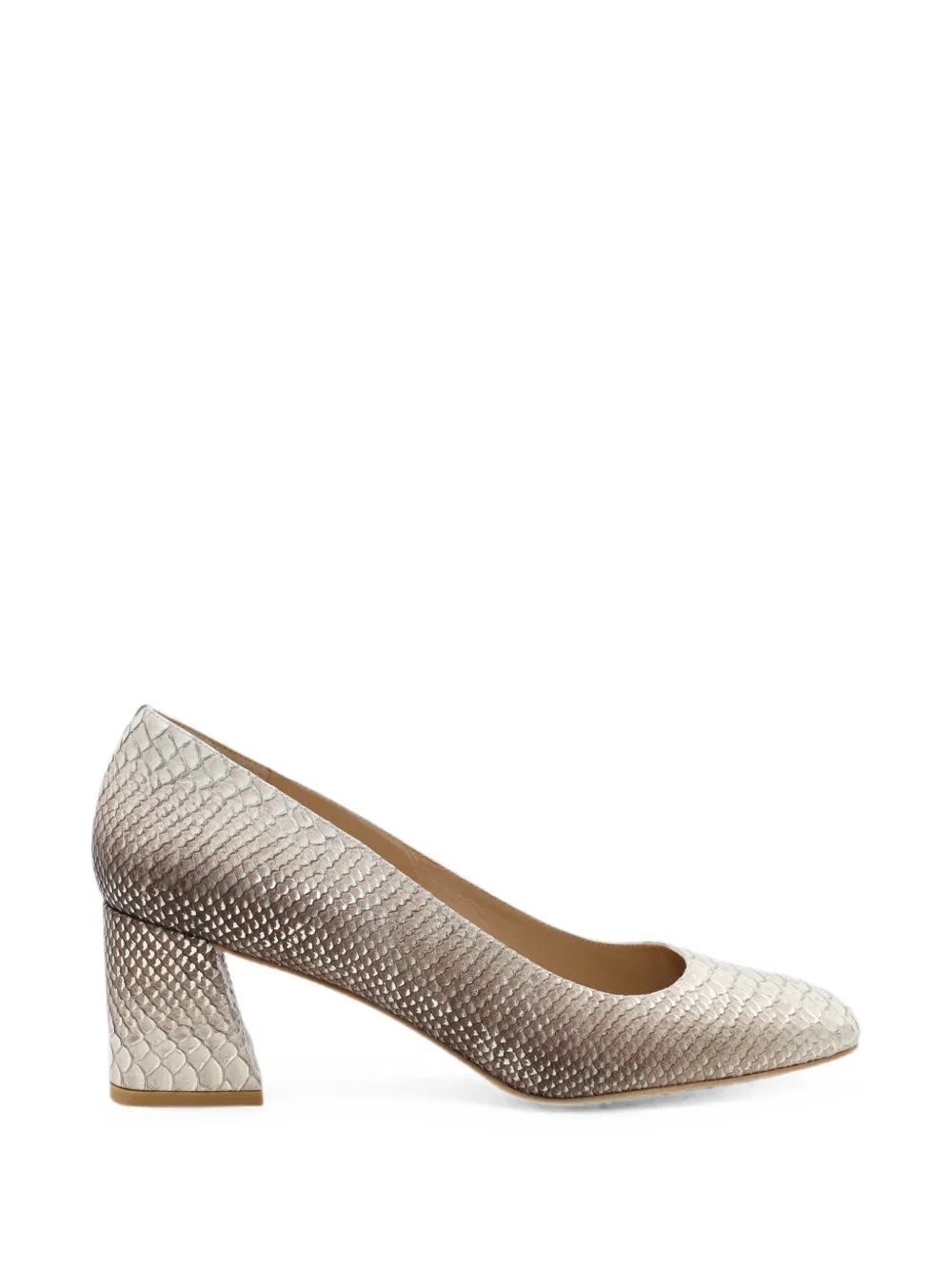 Stuart Weitzman snake-effect pumps - Marrone