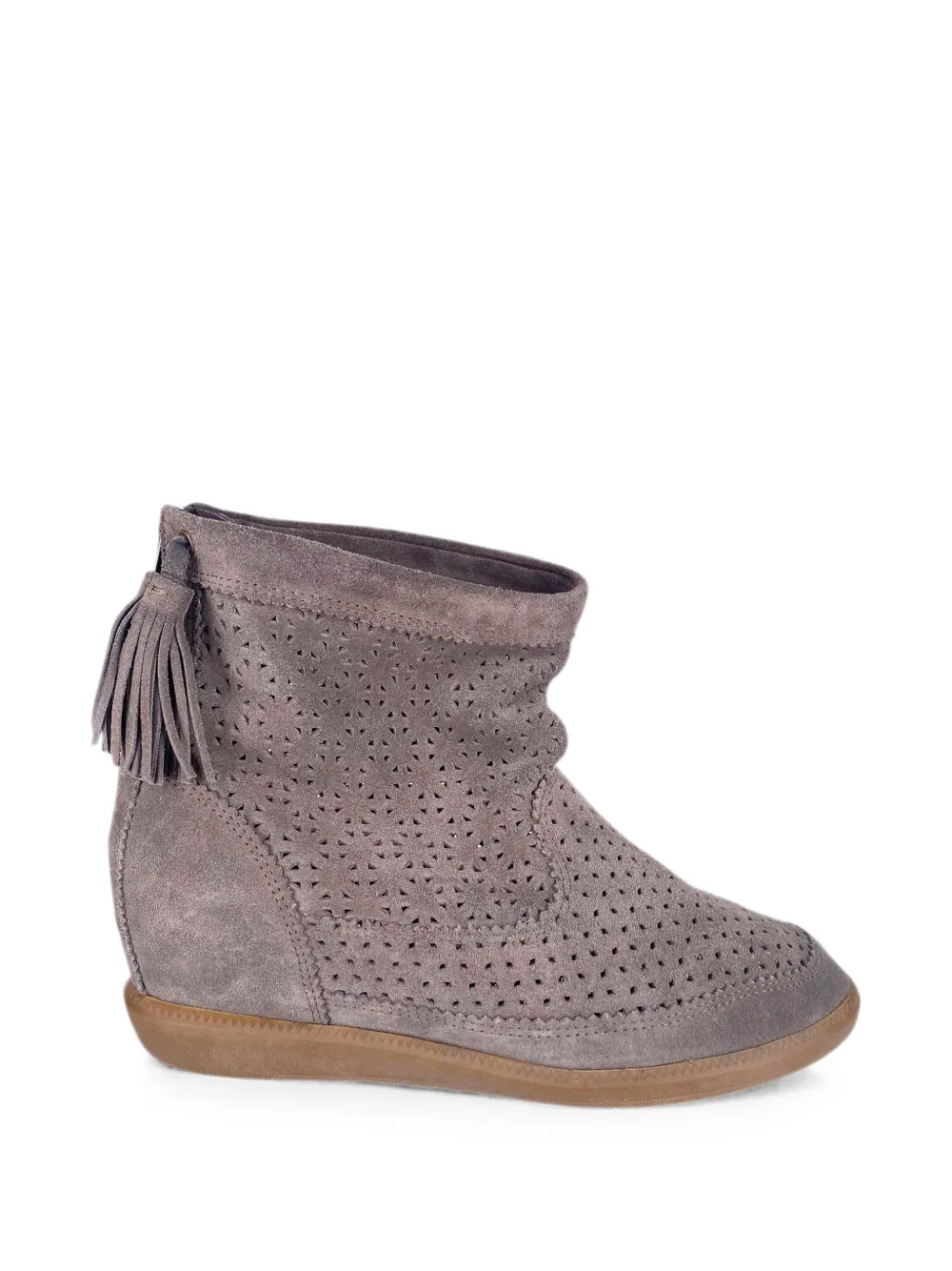 Isabel Marant Vintage perforated tassel ankle boots - Grau