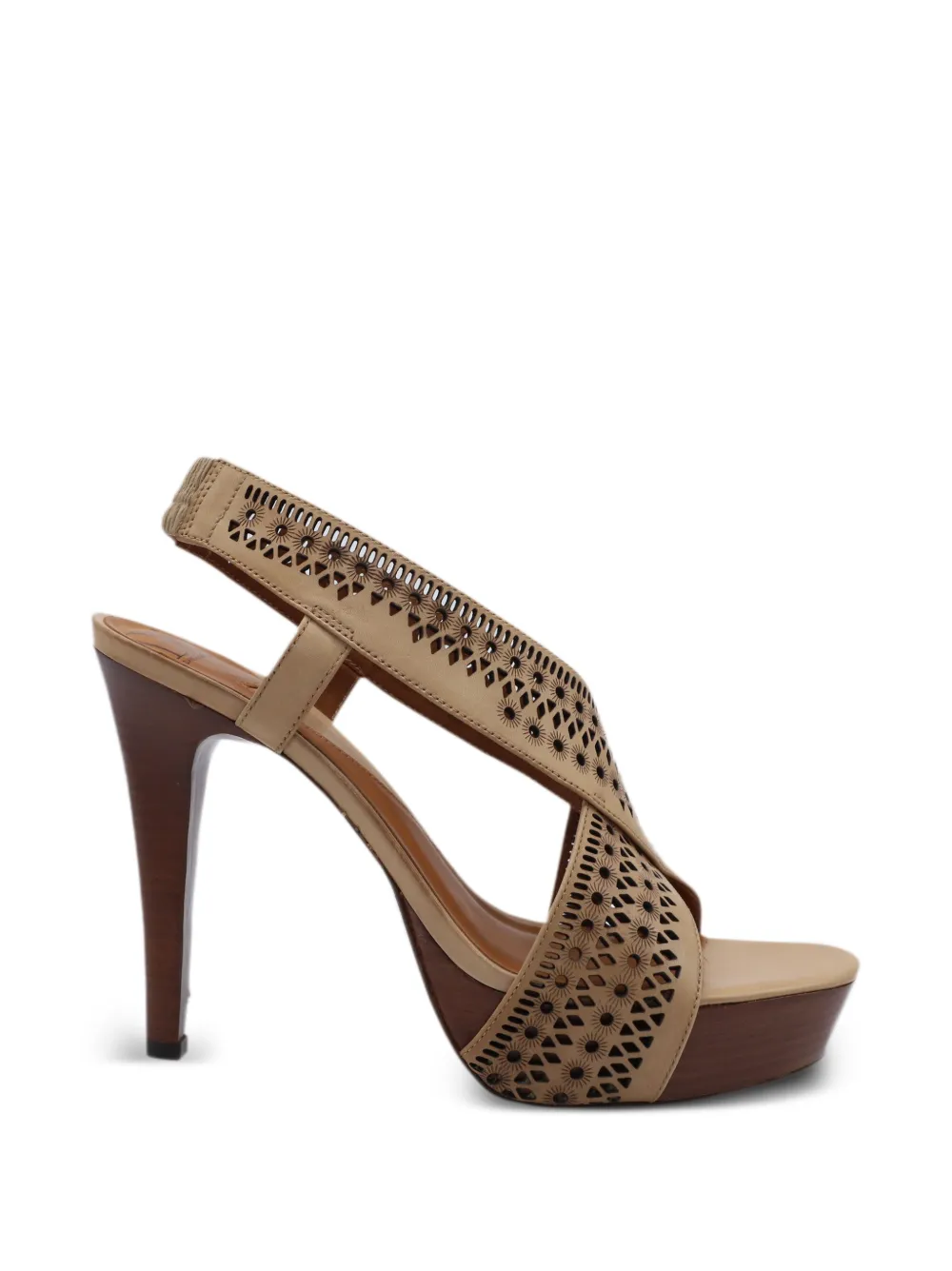 Diane Von Furstenberg Vintage Zoe crossover platform sandals - Braun