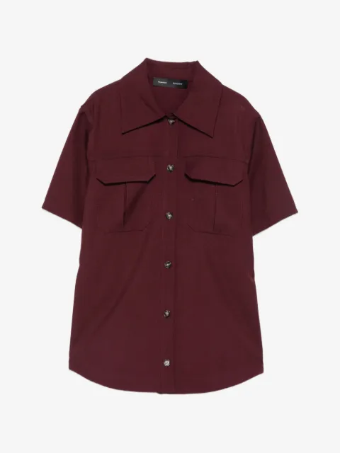 Proenza Schouler camisa con cinturón y bolsillo con solapa