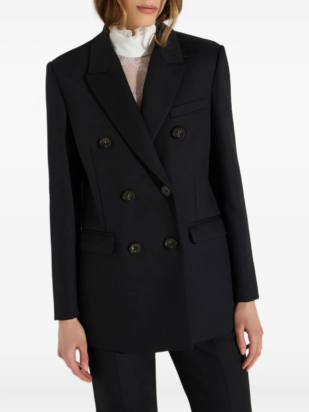 Elisabetta Franchi Wollen jack Zwart
