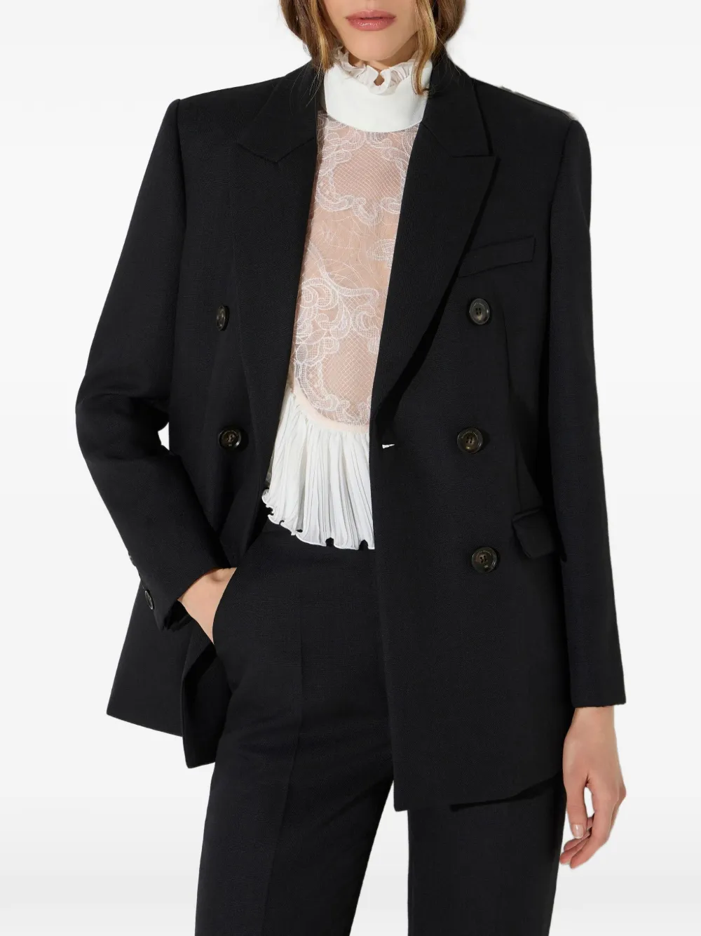 Elisabetta Franchi Wollen jack Zwart