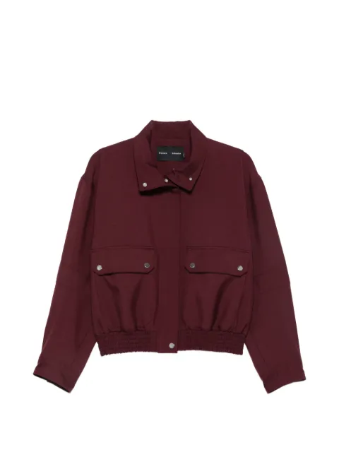 Proenza Schouler chaqueta con dobladillo elástico y bolsillo con solapa