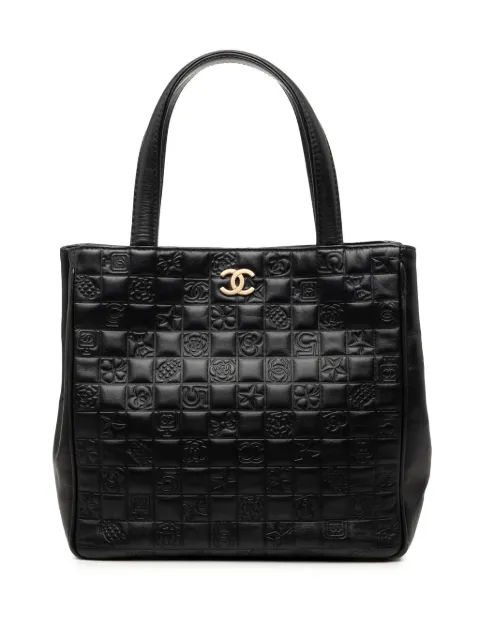 CHANEL Pre-Owned 2003-2004 CC Embossed Lambskin Precious Symbols tote bag
