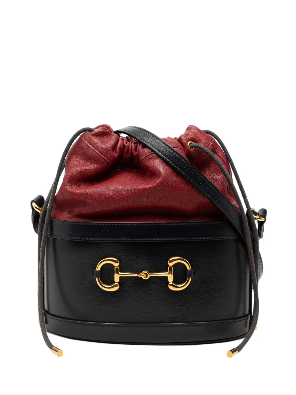 Gucci Pre-Owned 2016-2026 Calfskin Horsebit 1955 bucket bag - Nero