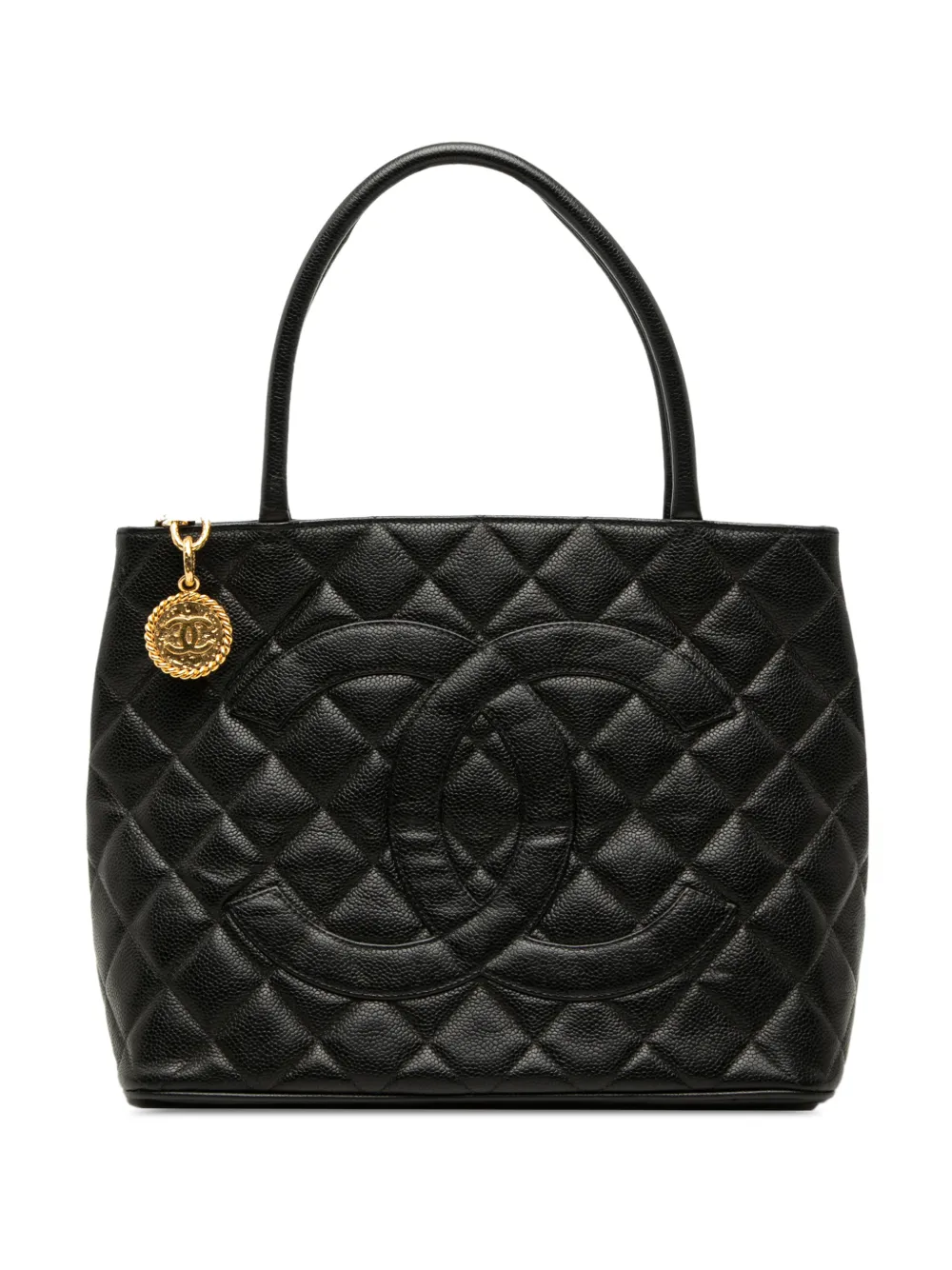 CHANEL Pre-Owned 1997-1999 Caviar Medallion tote bag - Black