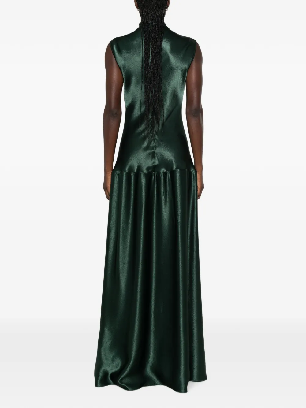 FFORME Sleeveless High-neck Dress in Green, view 4