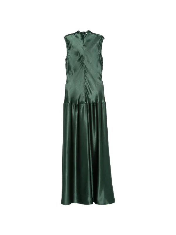 Fforme Sleeveless High-neck Dress in Green