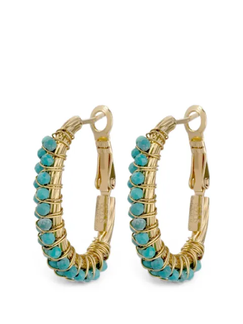 Gas Bijoux bead-embellished hoop earrings