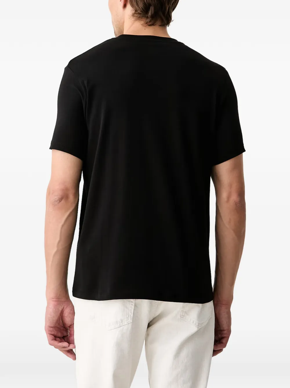 Karl Lagerfeld logo-print crew-neck T-shirt Zwart
