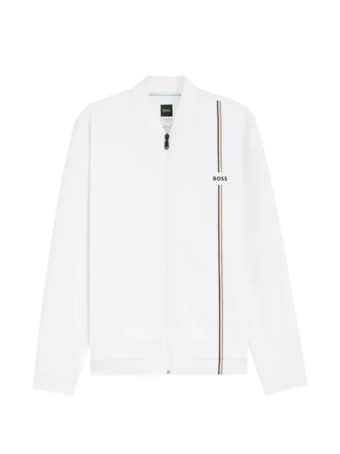 BOSS sweat zippé à logo imprimé