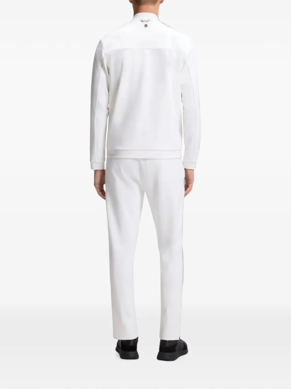 BOSS Sweater met logoprint Wit