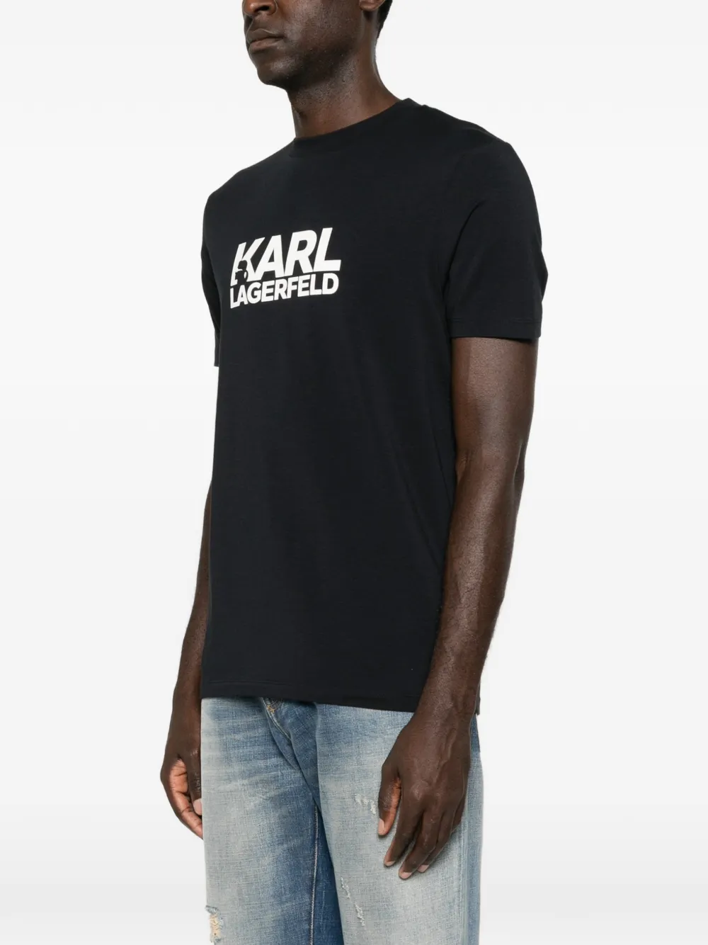 Karl Lagerfeld T-shirt met logoprint Zwart