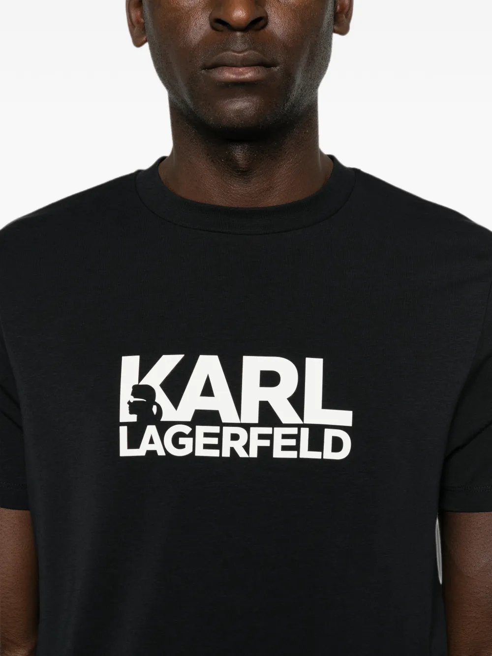 Karl Lagerfeld T-shirt met logoprint Zwart