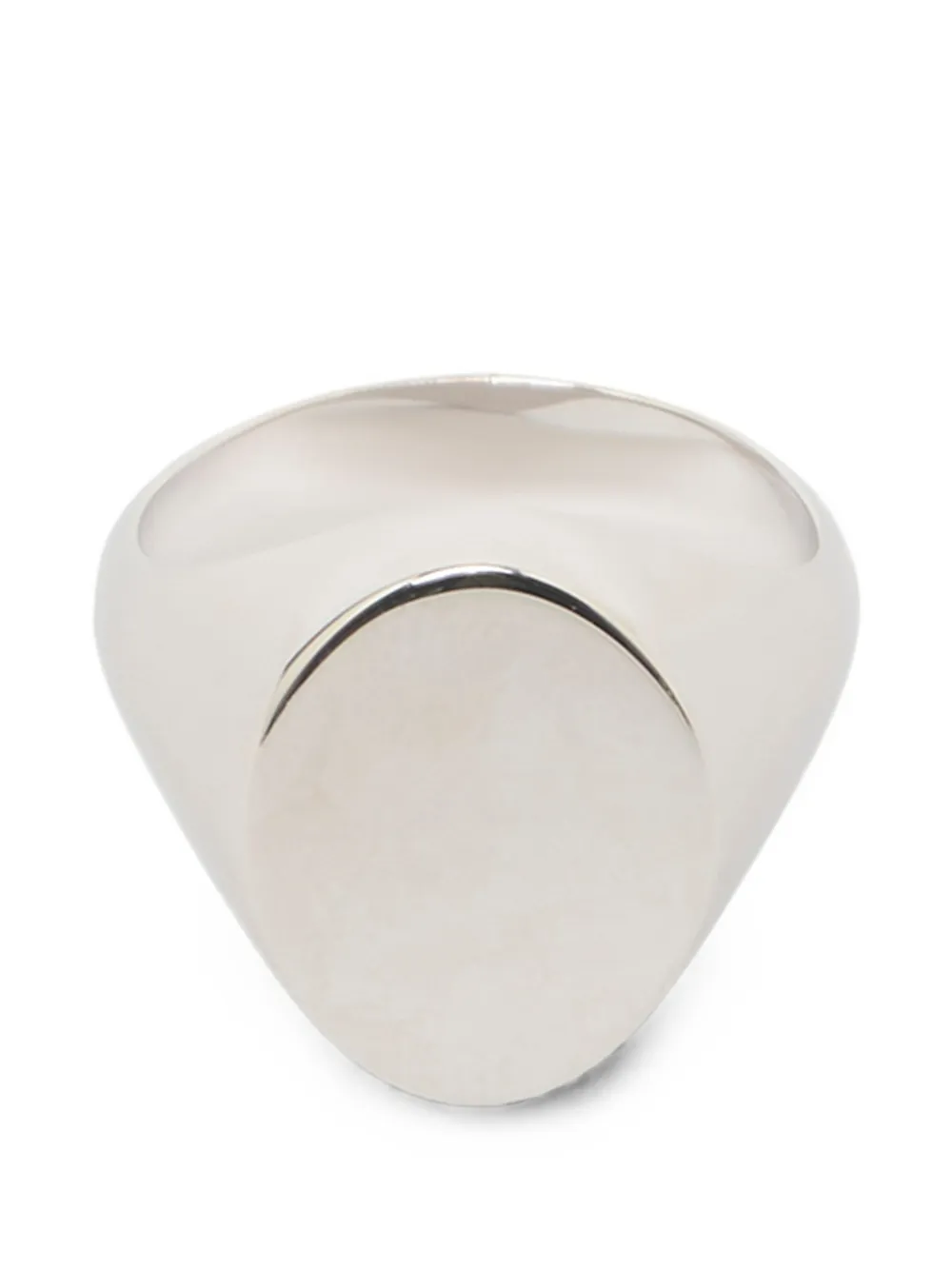 Maison Margiela Chevaliere signet ring in silver rhodium - Argento