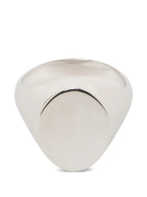 Maison Margiela Chevaliere signet ring in silver rhodium